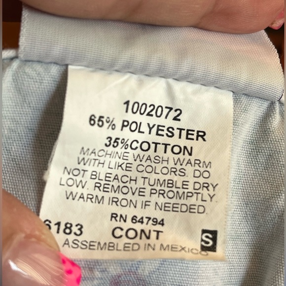 Light Blue Floral Lab Coat - Picture 6 of 6